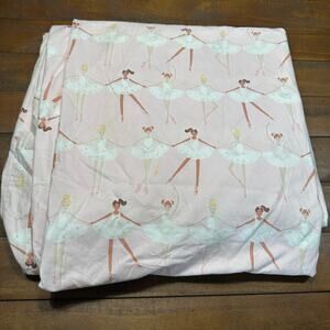 Pottery Barn Kids Ballerina Dancers Pink Twin Duvet Cover Girls Room